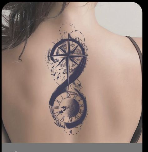 True North Tattoo, Famous Tattoos, Muster Tattoos, Semi Permanente, Tattoos For Black Skin, Dope Tattoos For Women, Clock Tattoo, Shoulder Tattoos For Women, Stylist Tattoos