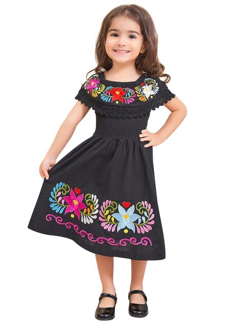 PRICES MAY VARY. Traditional Design: Inspired by the classic Vestidos Mexicanos, this Mexican Dress for Girls captures the essence of rich Mexican culture and history. Each wearer is immersed in Mexico's traditional charm. Tropical & Beach Experience: Specifically designed for tropical environments, vacationing in places like Hawaii, or beach outings, offering outstanding breathability and comfort for your toddler with its lightweight material. Fiesta Ready Button-Up: Ideal not only for Cinco de Mexican Theme Dresses, Mexican Outfits, Traditional Mexican Dress, Baby Costumes Girl, Dancer Costume, Bright Color Dresses, Classic Color Palette, Mexican Outfit, Mexican Dress