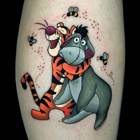 Tigger & Eeyore 🐝 Tattoo by @hellion_tattoos Eeyore Tattoo, Tattoo Pictures, Winnie The Pooh, Tattoo Designs, I Hope, Tattoos