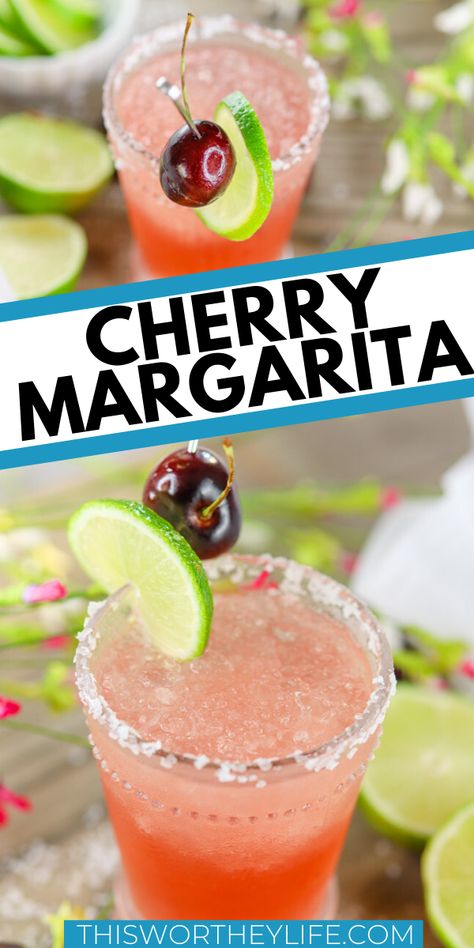 Vodka Margarita, Cherry Margarita, Margarita Cocktails, Raspberry Margarita, Summer Drink Cocktails, Margarita Ingredients, Pineapple Margarita, Cherry Syrup, Tart Cherry Juice