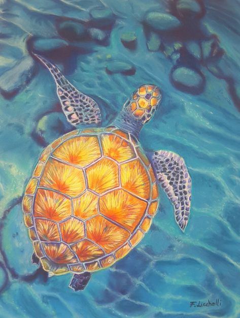 Painting For Nursery, Turtle Nursery, Soft Pastel Painting, Turtle Homes, Crayons Pastel, Sea Drawing, Soft Pastels Drawing, Beach House Wall Decor, Sea Turtle Print