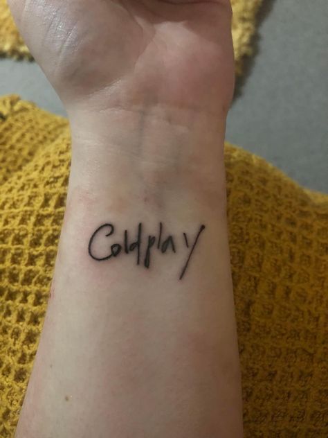 Coldplay Tattoo, Chris Martin Coldplay, Nice Tattoos, My Heart Is Yours, Chris Martin, Film Tv, Coldplay, Future Tattoos, Body Art Tattoos