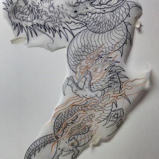 Dragon Tattoo Outline, Japanese Dragons, Dragon Tattoo Drawing, Bodysuit Tattoos, Stencil Drawing, Koi Tattoo Design, Chinese Dragon Tattoos, Thanh Long, Japanese Dragon Tattoo