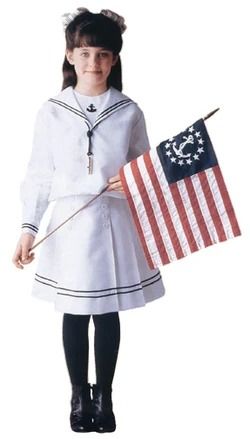 Middy Outfit | American Girl Wiki | Fandom Middy Dress, American Girl Samantha, America Girl, All American Girl, Long Shot, American Girl Clothes, American Girl Dolls, Historical Dresses