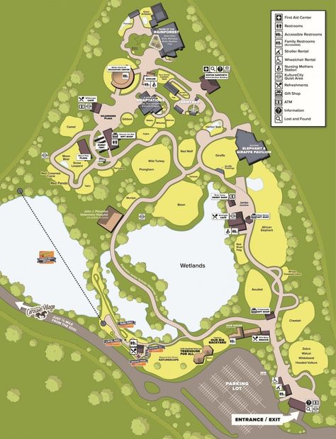 Roger Williams Park, Zoo Map, Zoo Project, Zoo Architecture, City Zoo, Planet Coaster, Map Layout, Moon Bear, Desain Lanskap