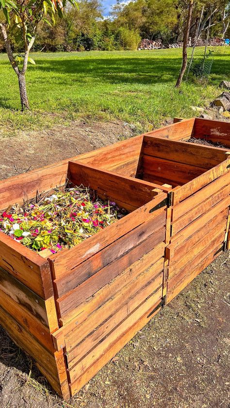 Outside Compost Bin, Wood Chips, French Country Farmhouse, Country Farmhouse, Compost Bin, Growing Food, Fall Diy, Dream House Exterior, Wood Boxes