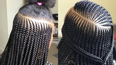 She Paid 1,000$ For This 3 Layer Feed In Braid Style! Very Detailed Tutorial [Video] - https://blackhairinformation.com/video-gallery/she-paid-1000-for-this-3-layer-feed-in-braid-style-very-detailed-tutorial-video/ Layer Feed In Braids, Layer Feed, Protective Braids, French Braid Ponytail, Feed In Braids, Feed In Braids Hairstyles, Feed In Braid, Box Braids Styling, Braid Tutorial