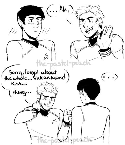 Lol Spock X Kirk Fanart, Kirk X Spock, Spock Fanart, Spock X Kirk, Stark Trek, Star Trek Reboot, Spock And Kirk, Film Star Trek, Star Trek 2009