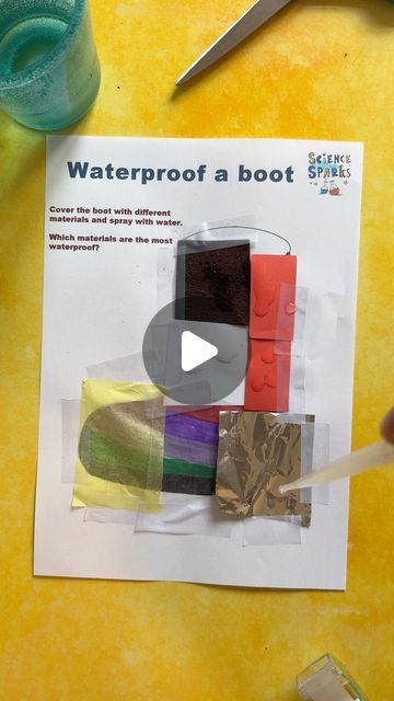 Science Sparks on Instagram: "A super simple waterproofing activity today. We coloured the boot using felt tip pens then covered it with different materials to find out which were waterproof. #scienceforkids #sciencesparks #earlyyears" Felt Tip Pens, Different Materials, Felt Tip, Science For Kids, Kindergarten Activities, Super Simple, Instagram A, Super Easy, How To Find Out