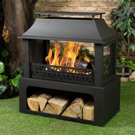 PRICES MAY VARY. 𝐀𝐔𝐓𝐇𝐄𝐍𝐓𝐈𝐂 𝐖𝐎𝐎𝐃-𝐁𝐔𝐑𝐍𝐈𝐍𝐆 𝐄𝐗𝐏𝐄𝐑𝐈𝐄𝐍𝐂𝐄: Experience the magic of a crackling wood fire with our outdoor steel wood burner fireplace. Revel in the authentic ambiance and comforting heat that only real wood can provide, making your outdoor gatherings truly special. 𝐂𝐎𝐍𝐕𝐄𝐍𝐈𝐄𝐍𝐓 𝐋𝐎𝐆 𝐒𝐓𝐎𝐑𝐀𝐆𝐄 𝐂𝐎𝐌𝐏𝐀𝐑𝐓𝐌𝐄𝐍𝐓: Designed for practicality, this camping fireplace features a built-in log storage compartment, ensuring you always have a ready Fireplace With Log Storage, Woodburning Fireplace, Outdoor Wood Burner, Fire Pit Spark Screen, Wood Burner Fireplace, Outdoor Wood Burning Fireplace, Log Storage, Range Buche, Rectangular Fire Pit