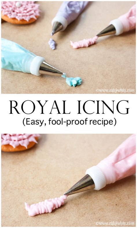 Everything you ever wanted to know about ROYAL ICING! How to make it...how to to store it...how to color it...etc Royal Recipe, Royal Icing Recipe, Fool Proof, Cookie Icing, Fool Proof Recipes, Cake Icing, Icing Recipe, Icing Cookies, Cake Tutorial