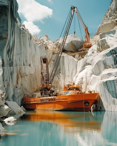 Docked in the Marble Quarry - Vave BG Quarry Aesthetic, The Quarry Max Brinly, Quarry Lake Canmore, Marble Quarry, Dinorwic Quarry, Stone Quarry, Kodak Film, The Marble, Marble Stone