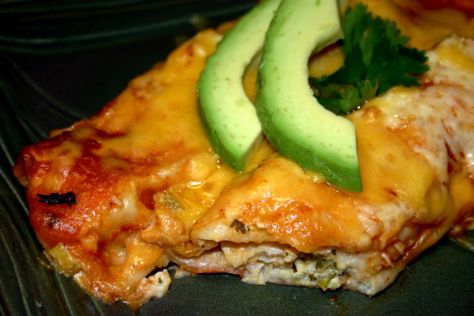 Savory Halibut Enchiladas Recipe - Food.com Halibut Enchiladas, Halibut Recipes, Enchiladas Recipe, Enchilada Recipes, 9x13 Baking Dish, Mexican Dishes, Fish And Seafood, Enchiladas, Food For Thought