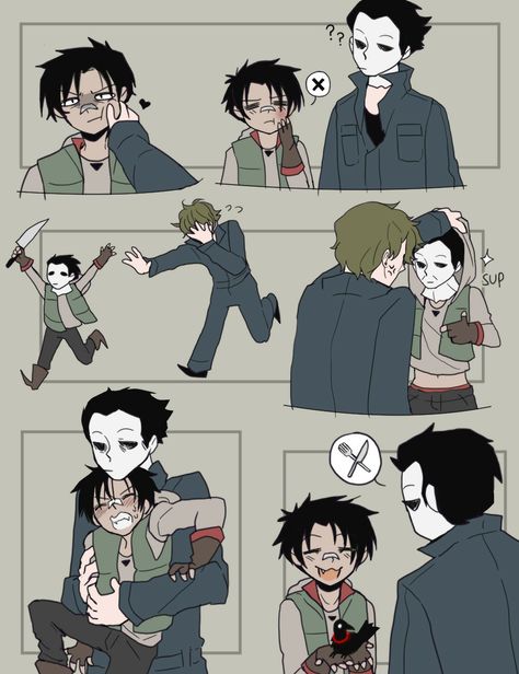 Jake Park X Michael Myers, Micheal Myers X Jake Park, Michael X Jake, Outlast Horror Game, Michael Myers Art, Jake Park, Michael X, Horror Movies Funny, Horror Villains