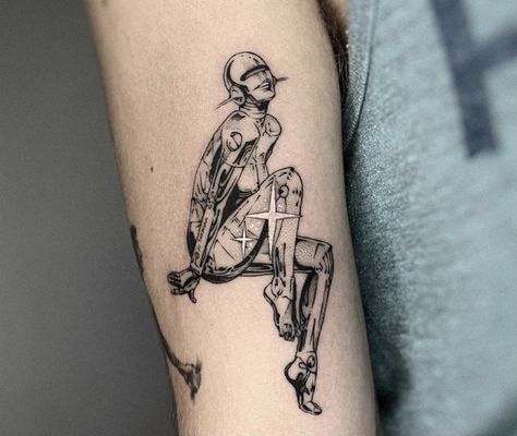 Retrofuturism Tattoos, Aeon Flux Tattoo, Hajime Sorayama Tattoo, Sorayama Tattoo, Metropolis Tattoo, Droid Tattoo, Tron Tattoo, Psyche Tattoo, The Weeknd Tattoo