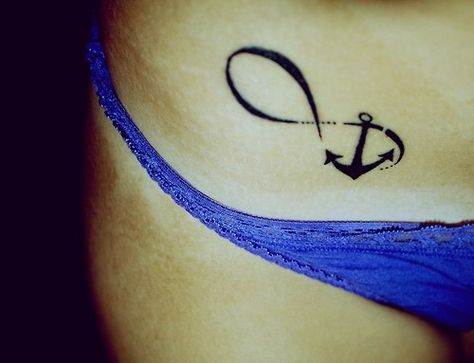 Infinity Tattoos: Infinite Meaning, Permanent Symbolism | Tattoo.com Infinity Anchor Tattoo, Infinity Tattoo Designs, Anker Tattoo, Military Tattoos, Anchor Tattoos, Anchor Tattoo, Infinity Tattoos, Stomach Tattoos, Tattoo Ideas Female