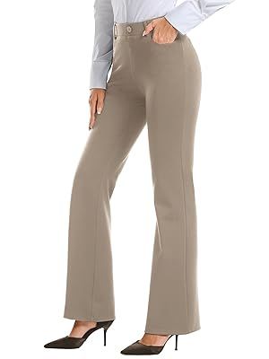 15 Chic Winter Work Outfits for the Office Dress Pants Business Casual, Business Casual Slacks, Outfits For The Office, Winter Work Outfits, Bootcut Dress Pants, Pants Business Casual, Sleek Jumpsuit, Casual Work Pants, Winter Outfits For School