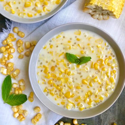 Cambodian Desserts, Tapioca Dessert, Sweet Corn Pudding, Cambodian Food, Tapioca Pudding, Khmer Food, Family Snacks, Dessert Simple, Russell Hobbs