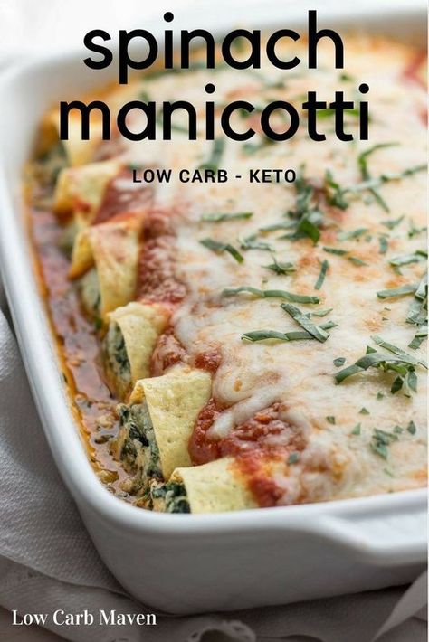 Keto Manicotti, Spinach Manicotti Recipe, Crepes Brunch, Low Carb Crepes, Low Carb Crepe, Spinach Manicotti, Manicotti Recipe, Keto Dishes, Low Carb Maven