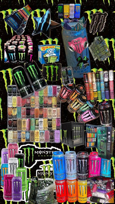 yes Monster Aethstetic, Monster Flavors, Monster Energy Drinks, Y2k Scene, Pink Wallpaper Hello Kitty, Dragon Tea, Monster Crafts, Monster Energy Drink, Dragon Puppet