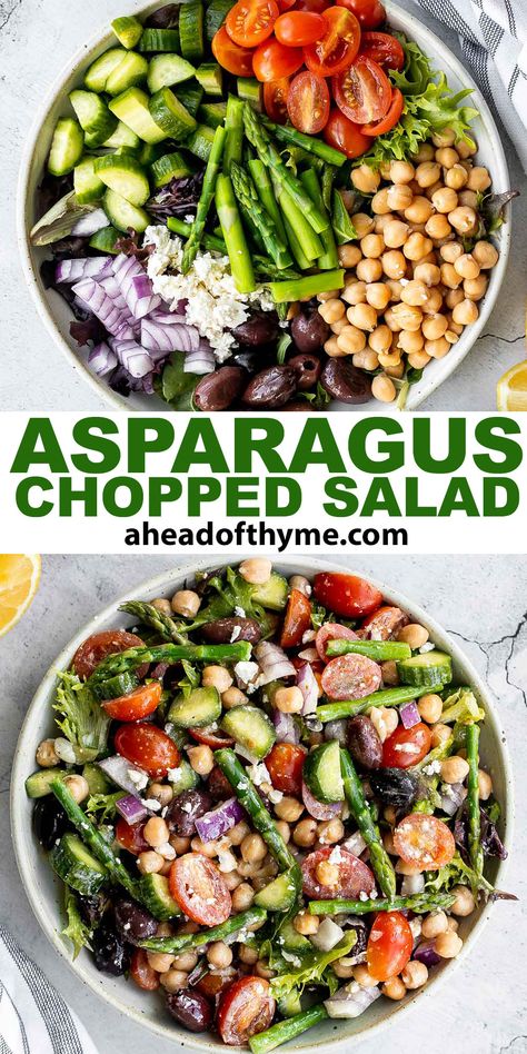 Salad Skewers, The Perfect Salad, Perfect Salad, Asparagus Salad, Best Salad Recipes, Veggie Salad, Spring Salad, Asparagus Recipe, Chopped Salad