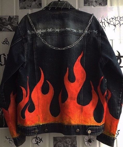 Last Minute Kostüm, Custom Jeans Diy, Appliqué Ideas, Man Jacket, Diy Denim Jacket, Painted Clothes Diy, Painted Clothing, Battle Jacket, Diy Vetement