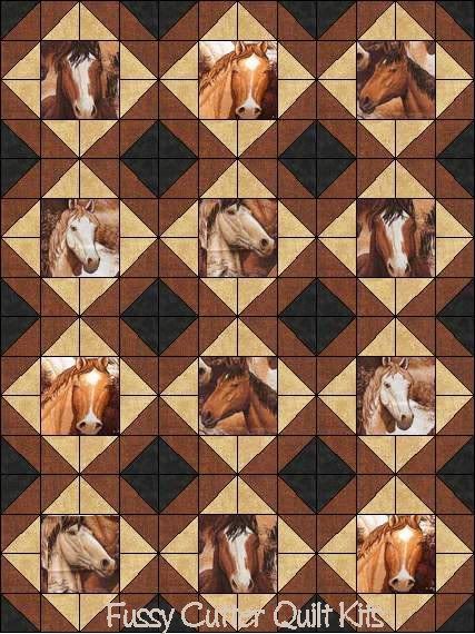 Wildlife Quilts, Cowboy Quilt, Western Quilts, Cat Quilt Patterns, Panel Quilt Patterns, Horse Quilt, Western Wild, Photo Quilts, Farm Quilt