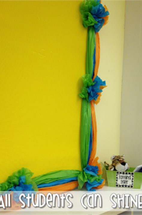 pinterest.com 51. Hanging a mirror in your classroom (this teacher used sticky hooks and thick string) lets you have "eyes in the back of your head." luckylittlelearners.com Share Share More like this: 19 Teacher Instagram Hacks That Will Make This School Year The Best One Yet 23 Teacher Instagram Hacks That Are Really Somewhat Game-Changing Just 21 Completely Genius Life Hacks From R/LifeProTips Comments DP0303 6 months ago #8 could hurt the kids fingers as sometimes cut plastic can be s Tissue Paper Bulletin Board, Tissue Paper Border, Tissue Paper Borders, Door Classroom, Paper Borders, Paper Border, Disney Classroom, Preschool Bulletin, Church Bulletin Boards