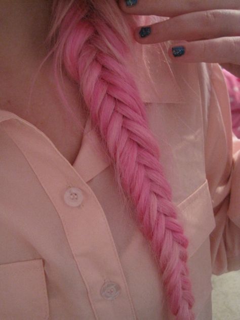 Gorgeous Pink Braided Hair, Cotton Candy Hair, Twin Braids, Fishtail Braid, Braided Hair, Pastel Hair, Dye My Hair, Mermaid Hair, Fish Tail Braid