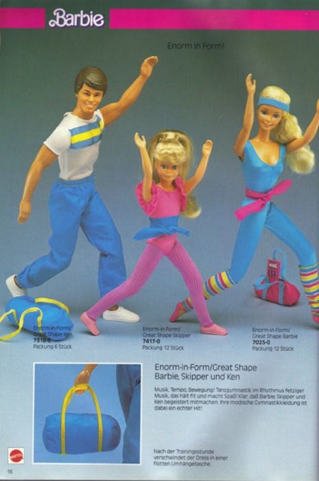 Great Shape Barbie, Ken & Skipper 1983 Great Shape Barbie, 1980s Barbie Dolls, 1990s Kids, 1980s Barbie, Barbie Playsets, Barbie 80s, Barbie Skipper, Barbie Ken, Barbie Toys