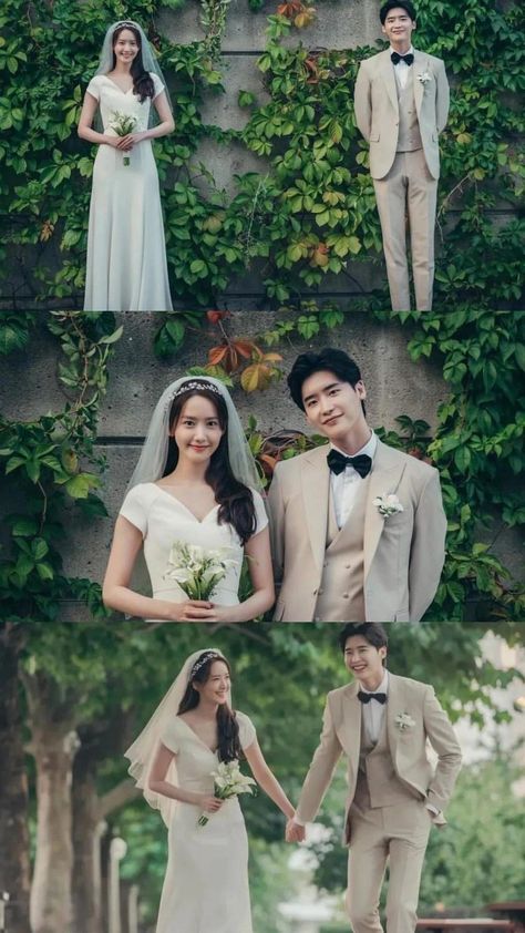 Prenup Wedding Ideas, Lee Jong Suk Yoona, Korean Groom, Korean Prewedding Photography, Korean Prewedding, Muslim Wedding Photos, Foto Pertunangan, Pre Wedding Photoshoot Outfit, Korean Wedding Photography