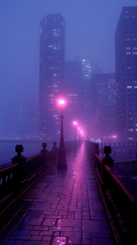 People and places that don't exist Purple City Wallpaper Iphone, Dark City Aesthetic, Purple City Aesthetic Wallpaper, City Neon Aesthetic, Dark Purple Night Aesthetic, Urban Cityscape, Purple City, Y2k Background, Neon Purple City Aesthetic