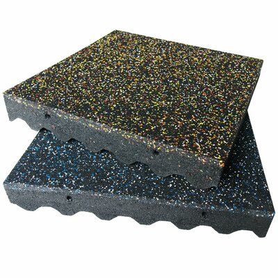 Rubber-Cal, Inc. Eco-Safety 3'' Rubber Playground Tiles | Wayfair Rubber Tiles Playground, Playground Surface, Rubber Playground, Rubber Floor Tiles, Gym Flooring Rubber, Playground Safety, Playground Flooring, Safe Playground, Garage Floor Tiles