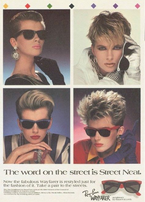 #80s #fashion #sunglasses #rayban #wayfarer 80s Ads, 80s Jewelry, Totally 80s, 80s Fashion Trends, Ray Ban Sunglasses Wayfarer, Back To The 80's, 80's Fashion, 80s Hair, Ray Ban Wayfarer