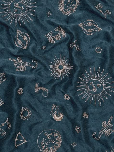 Constellations Fabric, Celestial Fabric, Cosmic Core, Symbols Wallpaper, Diy Jewelry Box, Dress References, Star Core, Mermaid Stories, Astrology Aesthetic