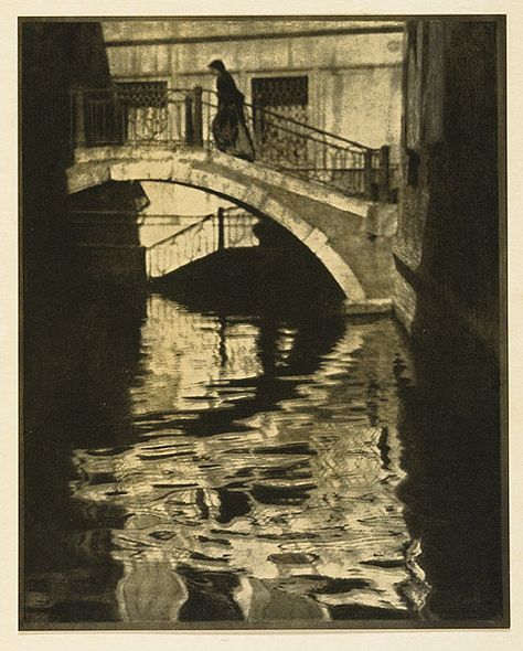 Alvin Langdon Coburn: The Bridge, Venice Sepia Photography, Alfred Stieglitz, American Painting, History Of Photography, Abstract Photographs, New York Art, Photo Journal, Early American, The Bridge