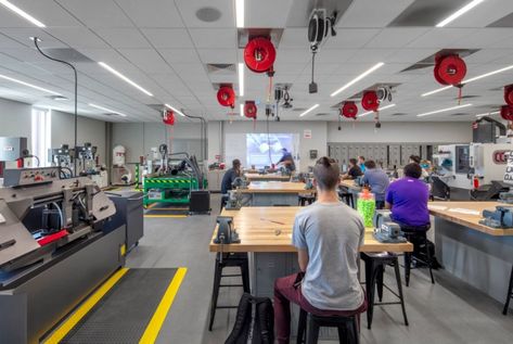 Makerspace Design, Classroom Interior, Laboratory Design, Career Pathways, Facade Material, Vocational School, Training Facility, Innovation Lab, Innovation Centre