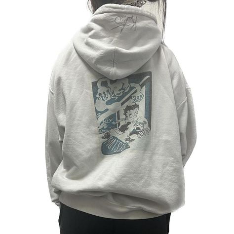 Betty Boop Hoodie, Betty Boop, Dream Room, 50 %, Grey, Clothes