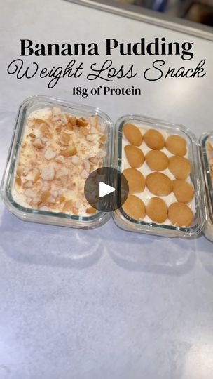 165K views · 8K reactions | Banana Pudding Weight Loss Snack 18g of protein 😋Comment “BP” and I will message you the link to my digital Weight Loss CookBook that helped me lose 80 pounds ❤️Glass jars are located in my Amazon store front. Ingredients:-1 package Jell-O Sugar-Free Banana Cream Pudding Mix (1 oz)-2 1/2 cups Fage Total Greek yogurt (or any plain Greek yogurt)-1 cup Cool Whip Zero Sugar Whipped Cream-2 banana, sliced-1/4 cup crushed Nilla Wafers (for topping)-1/2 cup oat milk (or milk of choice) add more milk if needed. You do not have to eat boring foods to lose weight 😋Cookbook is available: Www.bodybymish.com Note: Fage Total Greek yogurt only last 5 to 7 days before it expires. Read the packaging, to check the expiration date. #weightlossjourney #weightlosstransformation # Plain Greek Yogurt Recipes, Healthy Banana Pudding, Lose 80 Pounds, Low Cal Dessert, Banana Cream Pudding, Healthy Yogurt, Protein Pudding, Nilla Wafers, Protein Desserts