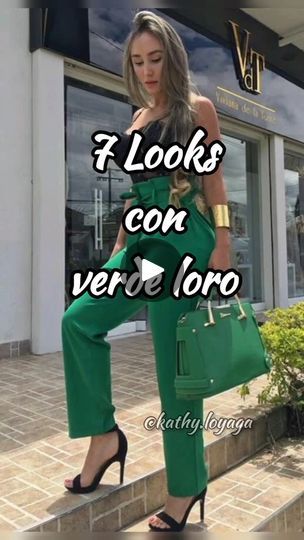 53K views · 19K reactions | #verde #style #combinaciondecolores #modafashion #moda #looks | Kathy Loyaga | Carlos Campos · Param-Pam-Pam Outfit Pantalon Verde, Green Trousers Outfit, Green Shirt Outfits, Trouser Outfit, Look Formal, Beige Outfit, Green Trousers, Green Outfit, Business Outfit