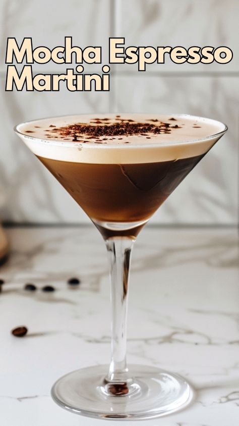 Mocha Espresso Martini Kahlua Cocktails, Martini Variations, Espresso Cocktails, Coffee Mixology, Tini Party, Chocolate Espresso Martini, Classic Vodka Cocktails, Espresso Vodka, Vodka Cocktails Easy