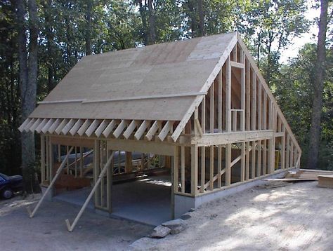 on the north slope Bunkhouse Plans, Parking Ideas, Party Shed, Garage Build, Big Sheds, Bank Barn, Garage Addition, Carport Garage, Barn Garage