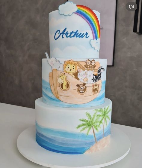 Noah’s Ark Cake, Noah Ark Cake, Twin Birthday Themes, Noahs Ark Cake, Noahs Ark Party, Noahs Ark Baby Shower, Noah Ark, Noah S Ark, Twin Birthday