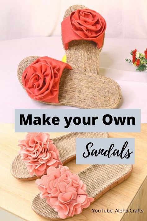 make your own sandals and flip flops at home. #easycrafts #diy #diycrafts #craftideas #sandals #womensandals #flipflop #diysandals #artsandcrafts Sandals Diy, Diy Sandals, Sandals Patterns, Wooden Sandals, Slider Sandals, Handmade Sandals, Women Diy, Diy Shoes, Sandals For Women