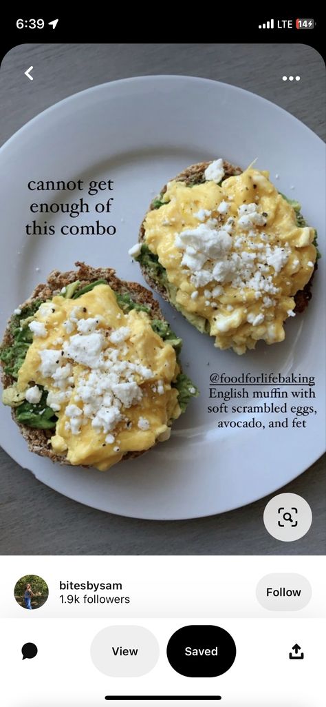 Healthy English Muffin Breakfast, Healthy English Muffin, Brekkie Ideas, Clean Eating Food List, English Muffin Breakfast, Wraps Recipes Healthy, English Muffin Recipes, Work Recipes, Clean Meals