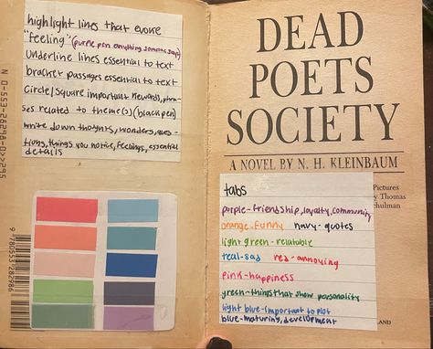 Perks Of Being A Wallflower Annotations, Dead Poets Society Annotations, Annotations Key, Anotating Books, Annotate Book, Dead Poets Society Book, Annotation Key, Book Annotation Key, Collage Tips