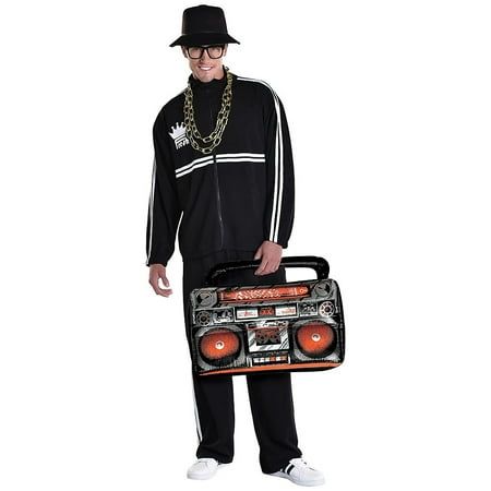 80's Track Suit - Adult Costume Includes: Jacket and Pants. One size fits most up to jacket size 44. Additional accessories sold separately. Size: Standard.  Color: Black. 80s Track Suit, Dj Costume, 80s Tracksuit, Rapper Costume, Decades Costumes, 80s Halloween Costumes, Decades Party, Superman And Spiderman, Mens 80s