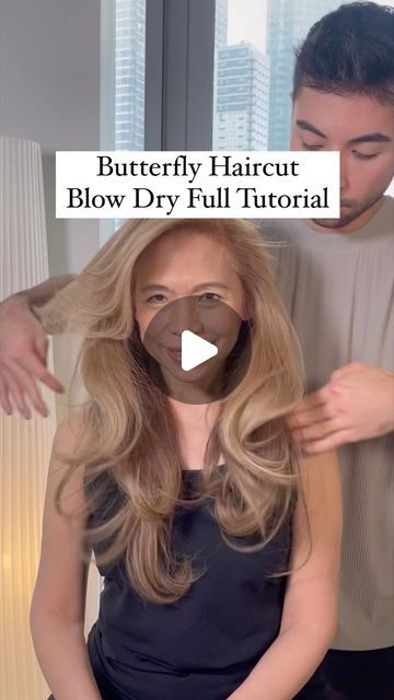 How To Blow Out Long Layered Hair, Section Hair For Blow Drying, Tips For Blow Drying Hair, Self Blow Dry Hair, Simple Blow Dry Hairstyles, Blow Dry Tutorial Videos, Blow Dry Butterfly Haircut, How To Blowdry Layers, How To Blow Dry Long Layered Hair