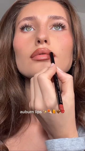 Lip Colors For Brunettes, Maybelline Lifter Gloss Amber, Deep Red Lip Combo, Maybelline Lifter Gloss Rust, Lip Liner Gloss Combo, Autumn Lip Combo, Fair Skin Lip Combo, Lip Combos For Olive Skin, Wedding Lip Combo