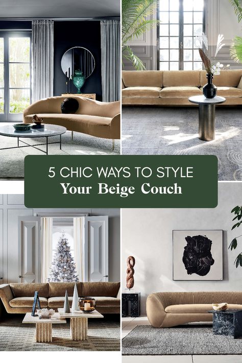 Don't let a beige couch hold back your decor dreams! Discover five stylish decorating ideas that will transform your living space into a cozy retreat. From accent pillows to colorful throws, we cover all the essentials to bring life and personality into your room. Explore the perfect coffee tables, art pieces, and spatial arrangements that highlight the warmth of your beige sofa. Whether you favor modern minimalism or a boho twist, these inspirations will blend perfectly with your beige pieces. Achieve the look you've always wanted with ease! Beige Sofa Decor, Beige Couch Living Room, Beige Couch, Beige Sectional, Beige Living Rooms, Perfect Coffee Table, Charcoal Rug, Beige Sofa, Colorful Chairs